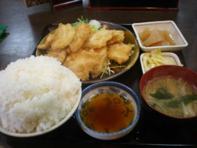 若鶏の天ぷら定食ご飯・おかず大盛り（1,100円）