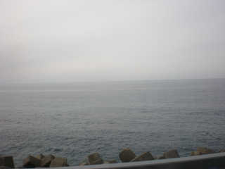 とても２月とは思えない穏やかな日本海。